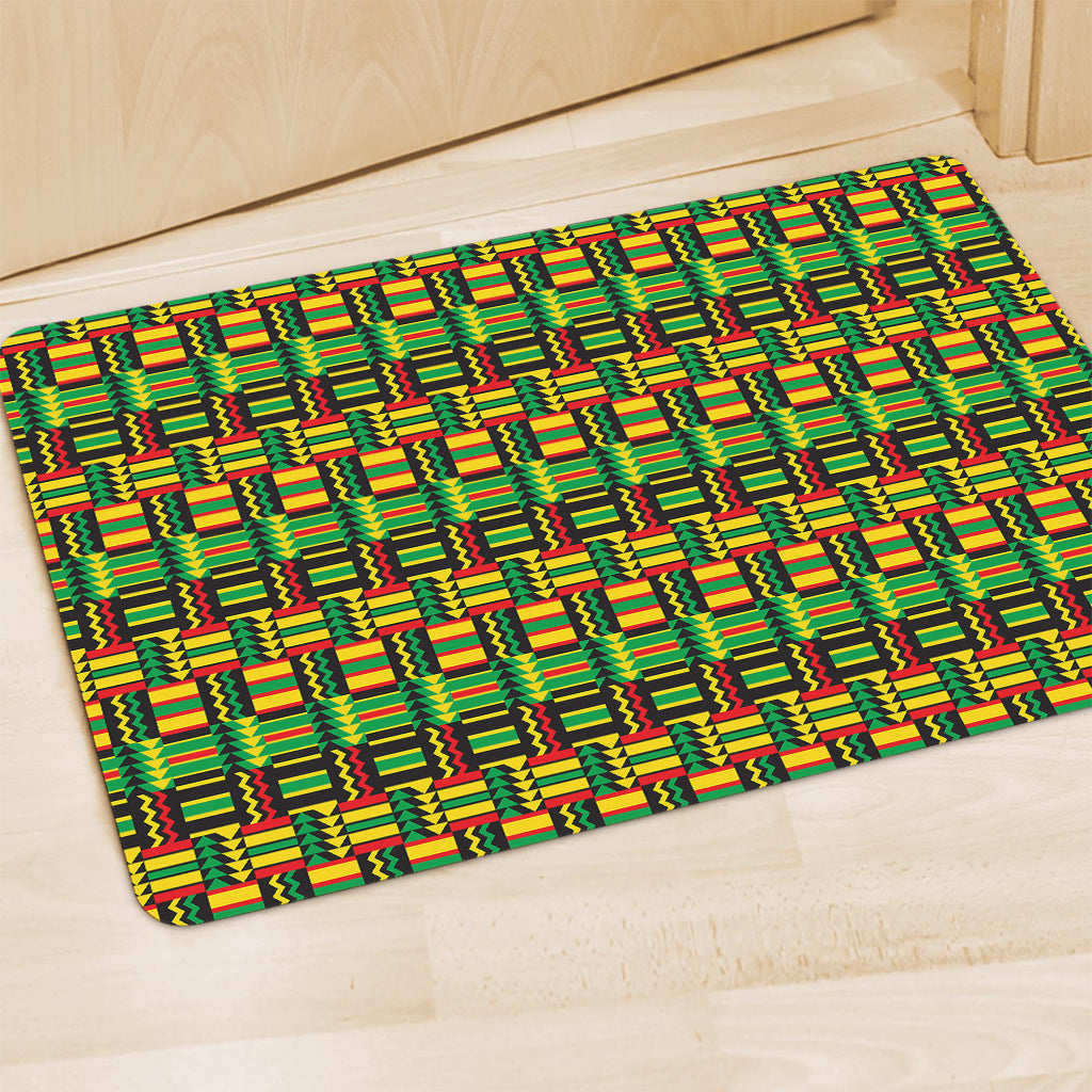 West African Kente Tribal Pattern Print Polyester Doormat