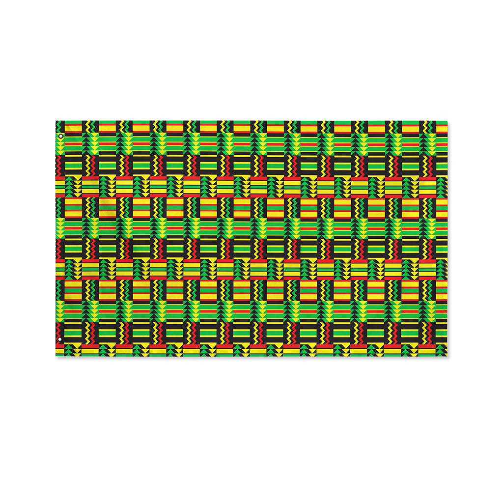 West African Kente Tribal Pattern Print Polyester Flag