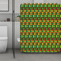 West African Kente Tribal Pattern Print Polyester Shower Curtain