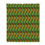West African Kente Tribal Pattern Print Polyester Shower Curtain