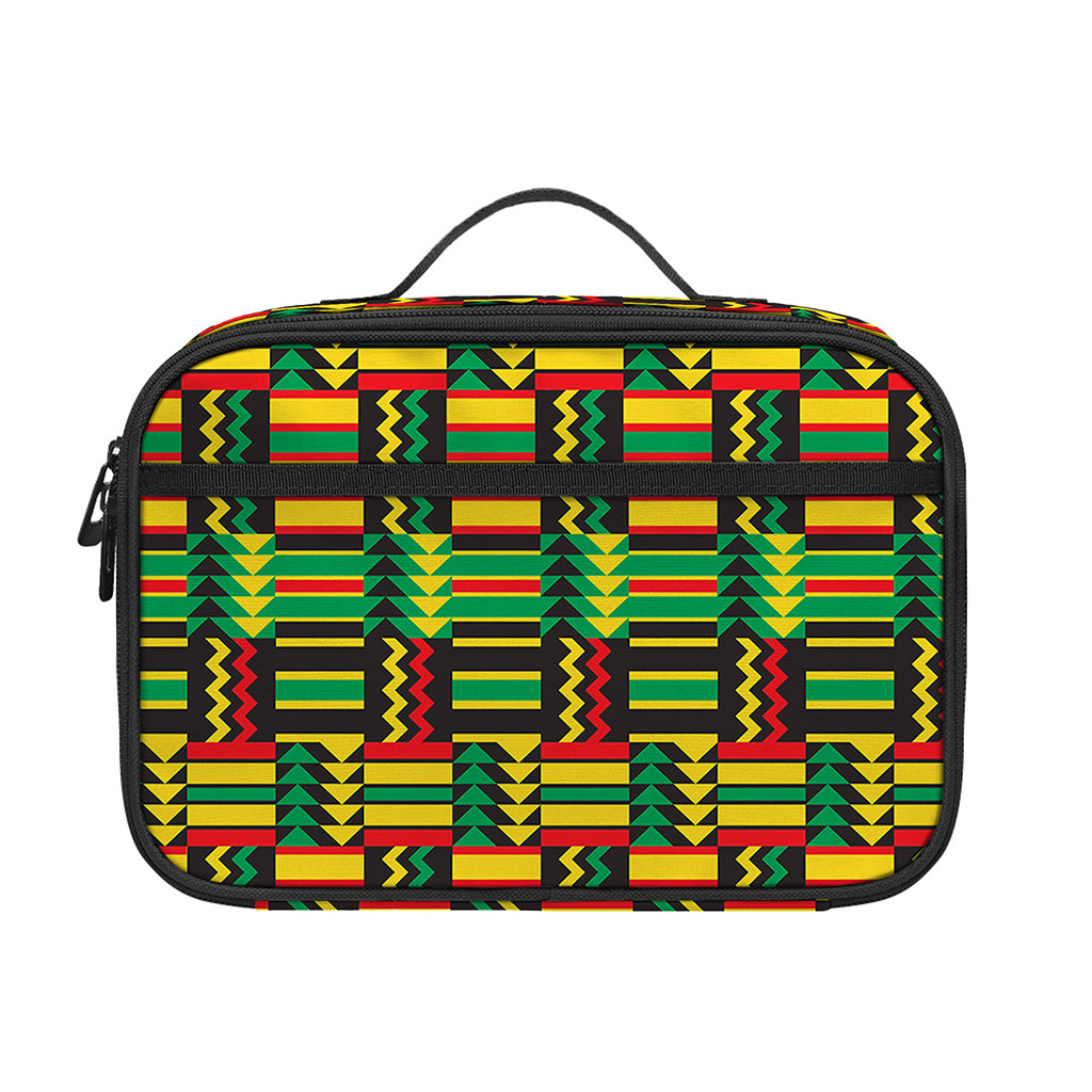 West African Kente Tribal Pattern Print Portable Lunch Bag