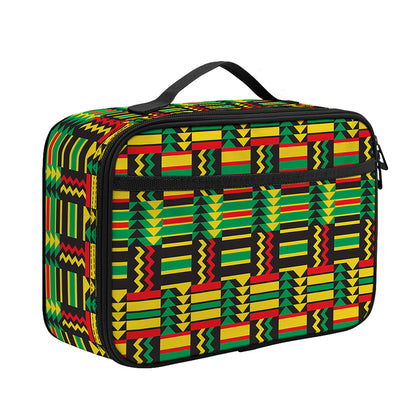 West African Kente Tribal Pattern Print Portable Lunch Bag