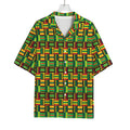 West African Kente Tribal Pattern Print Rayon Hawaiian Shirt