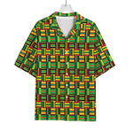 West African Kente Tribal Pattern Print Rayon Hawaiian Shirt