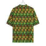 West African Kente Tribal Pattern Print Rayon Hawaiian Shirt