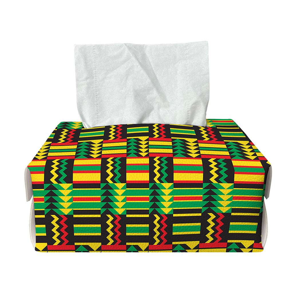 West African Kente Tribal Pattern Print Rectangle Tissue Box Cover