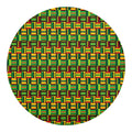 West African Kente Tribal Pattern Print Round Blanket