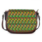 West African Kente Tribal Pattern Print Saddle Bag