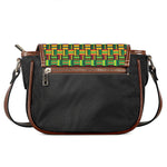 West African Kente Tribal Pattern Print Saddle Bag