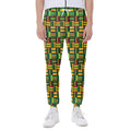 West African Kente Tribal Pattern Print Joggers