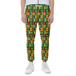 West African Kente Tribal Pattern Print Scuba Joggers