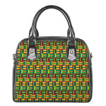 West African Kente Tribal Pattern Print Shoulder Handbag