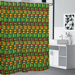 West African Kente Tribal Pattern Print Shower Curtain