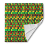 West African Kente Tribal Pattern Print Silk Bandana
