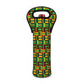 West African Kente Tribal Pattern Print Single Neoprene Wine Tote