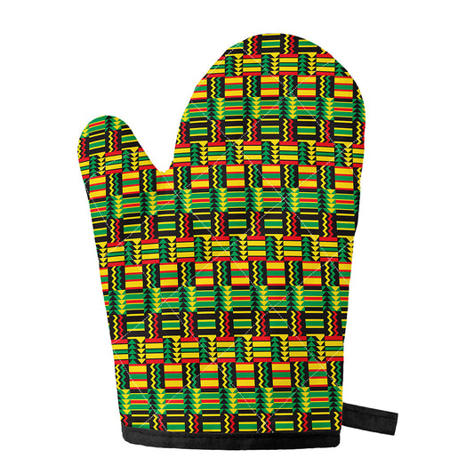 West African Kente Tribal Pattern Print Single Oven Mitt