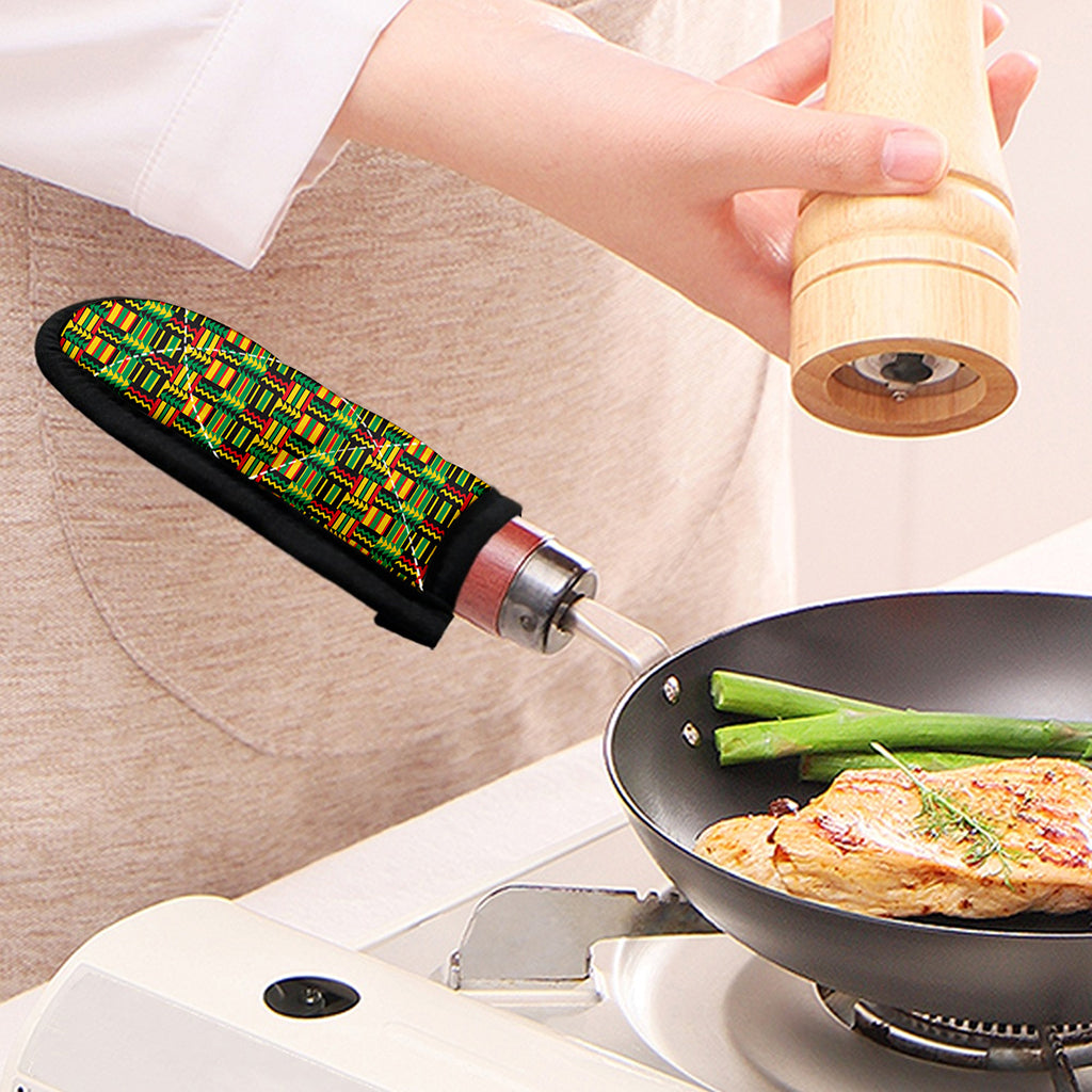 West African Kente Tribal Pattern Print Skillet Handle Cover