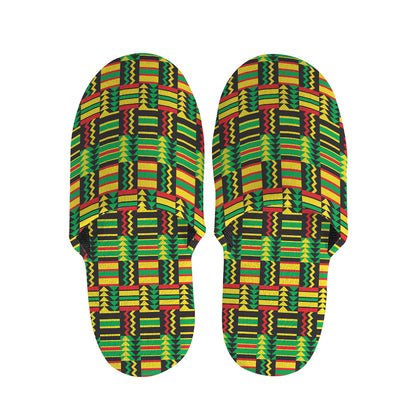 West African Kente Tribal Pattern Print Slippers