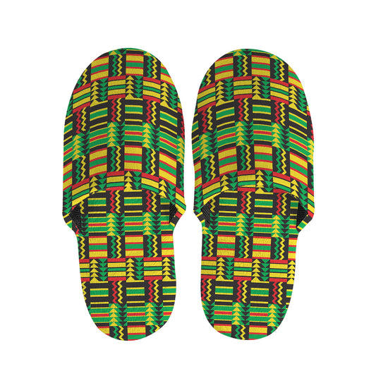 West African Kente Tribal Pattern Print Slippers