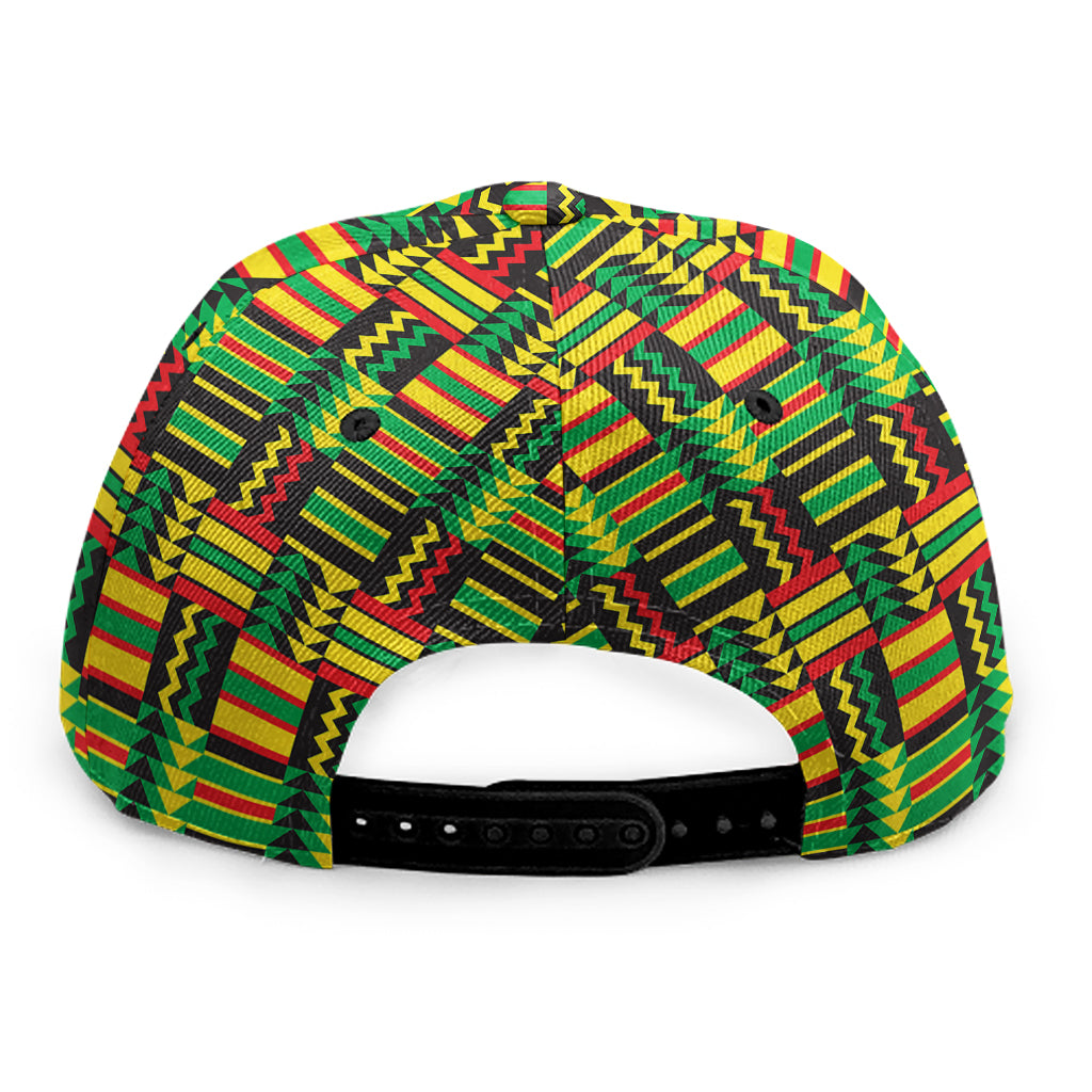 West African Kente Tribal Pattern Print Snapback Cap
