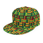 West African Kente Tribal Pattern Print Snapback Cap