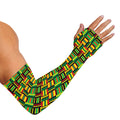 West African Kente Tribal Pattern Print Sun Protection Arm Sleeves