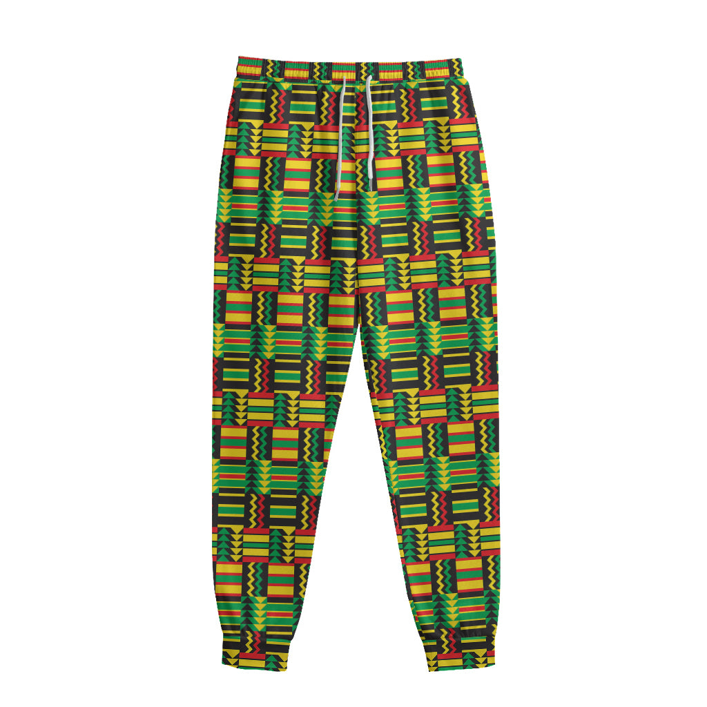 West African Kente Tribal Pattern Print Sweatpants
