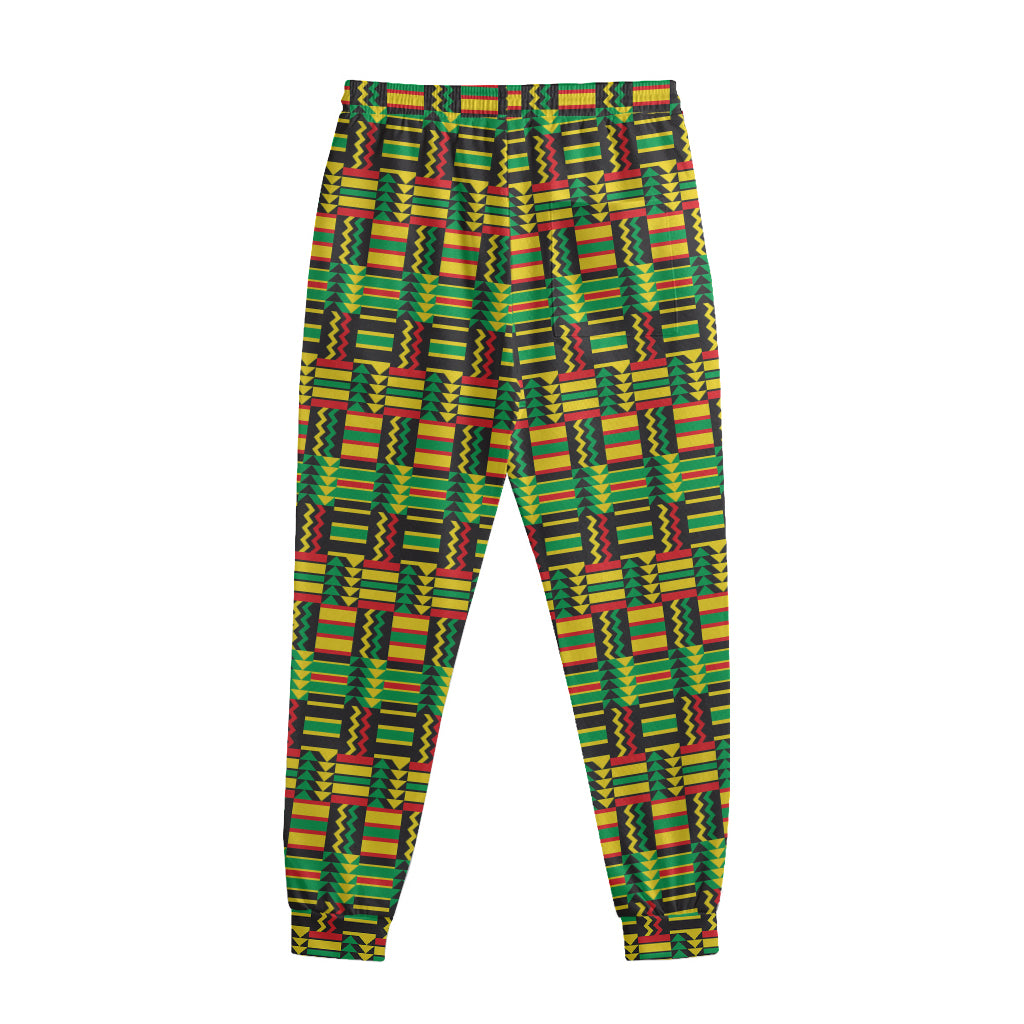 West African Kente Tribal Pattern Print Sweatpants
