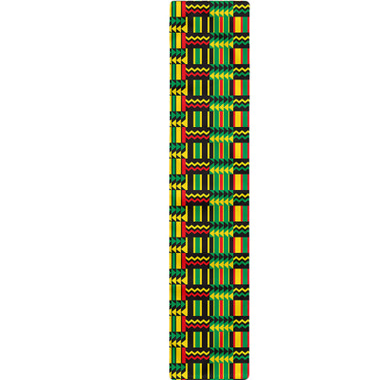 West African Kente Tribal Pattern Print Table Runner