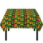 West African Kente Tribal Pattern Print Tablecloth