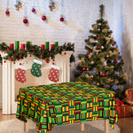 West African Kente Tribal Pattern Print Tablecloth