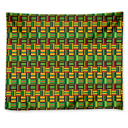 West African Kente Tribal Pattern Print Tapestry