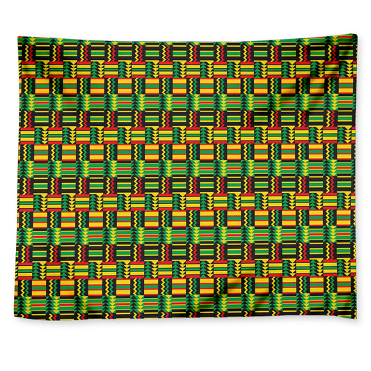West African Kente Tribal Pattern Print Tapestry