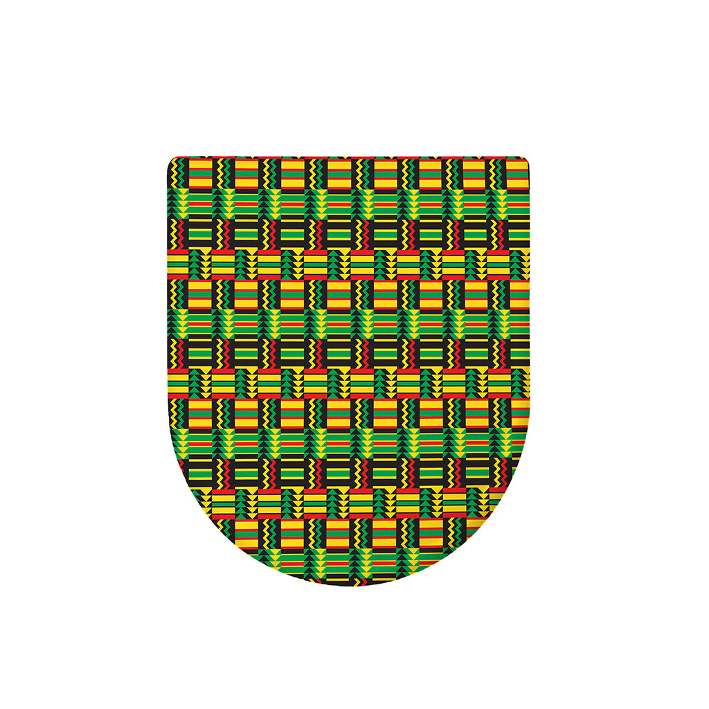 West African Kente Tribal Pattern Print Toilet Lid Cover
