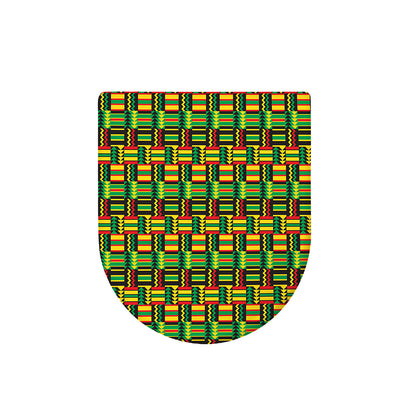 West African Kente Tribal Pattern Print Toilet Lid Cover