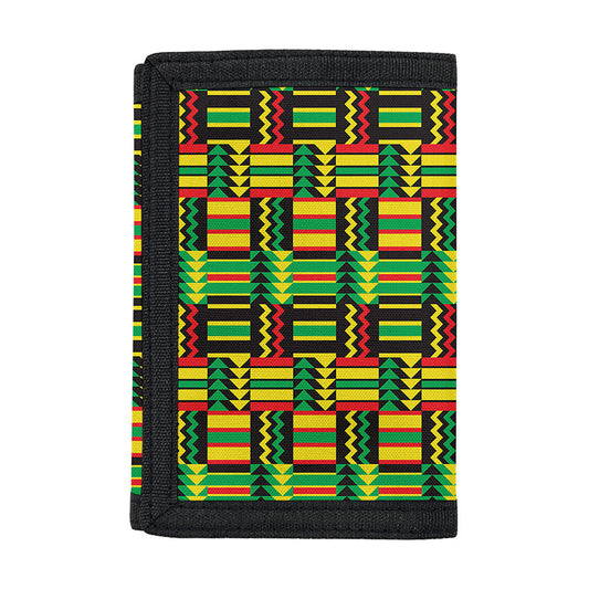 West African Kente Tribal Pattern Print Trifold Wallet