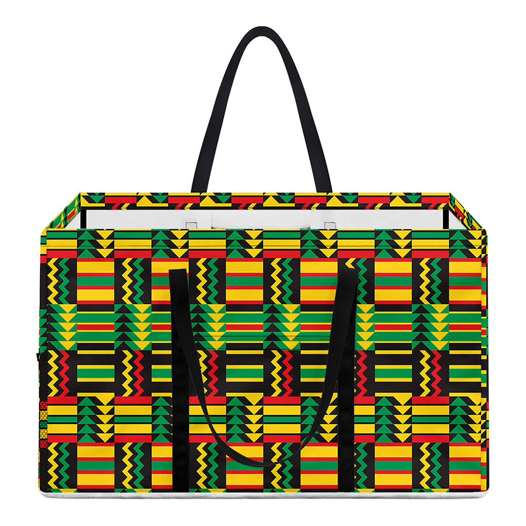 West African Kente Tribal Pattern Print Utility Tote Bag