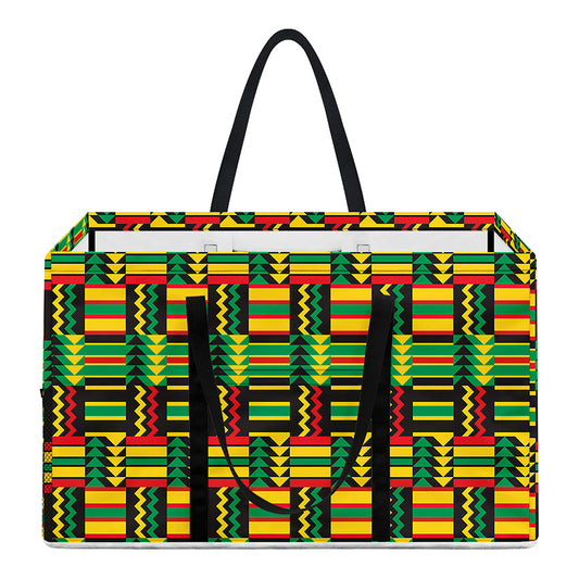 West African Kente Tribal Pattern Print Utility Tote Bag