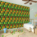 West African Kente Tribal Pattern Print Wall Sticker