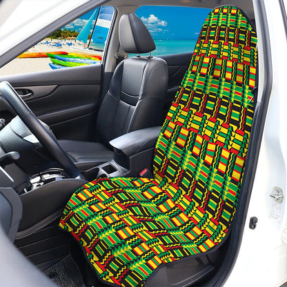 West African Kente Tribal Pattern Print Waterproof Car Seat Cover