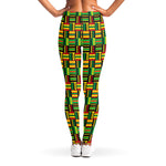West African Kente Tribal Pattern Print Women's Leggings
