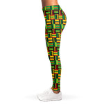 West African Kente Tribal Pattern Print Women's Leggings