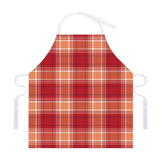 Western Tartan Pattern Print Adjustable Apron