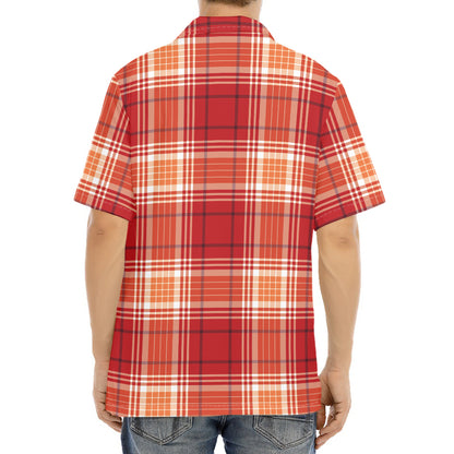 Western Tartan Pattern Print Aloha Shirt