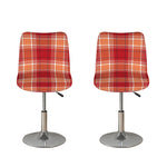 Western Tartan Pattern Print Bar Stool Covers
