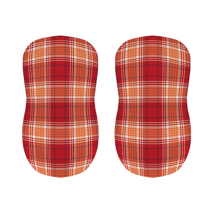 Western Tartan Pattern Print Bar Stool Covers