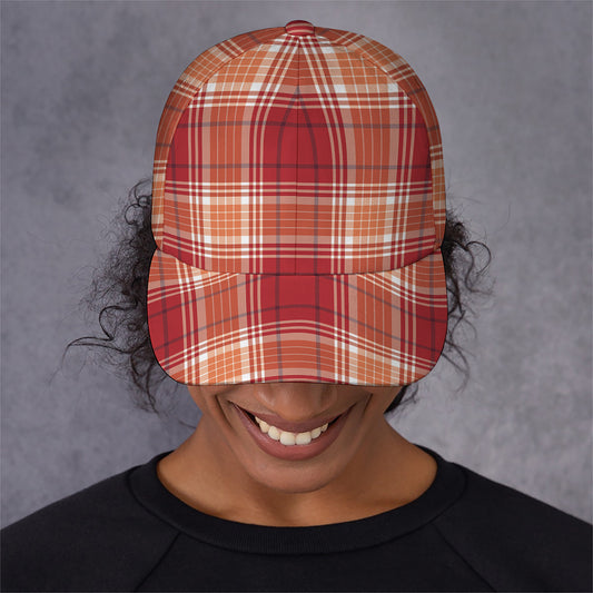 Western Tartan Pattern Print Baseball Cap