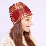 Western Tartan Pattern Print Beanie