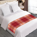 Western Tartan Pattern Print Bed Runner
