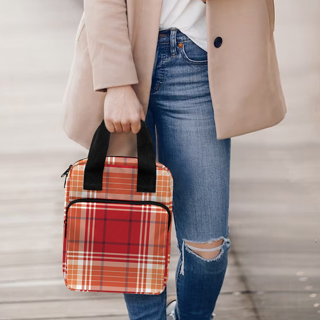 Western Tartan Pattern Print Bible Tote Bag